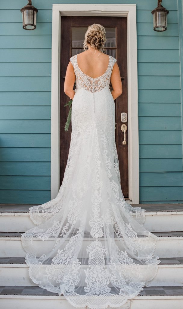Navarre Beach Wedding | Back of bridal dress