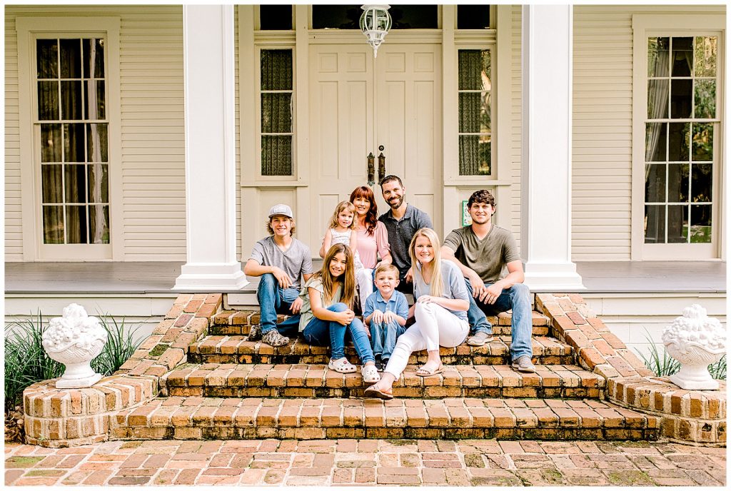 Family portraits at the Wesley House at Eden Gardens State Park in Santa Rosa Beach, FL 