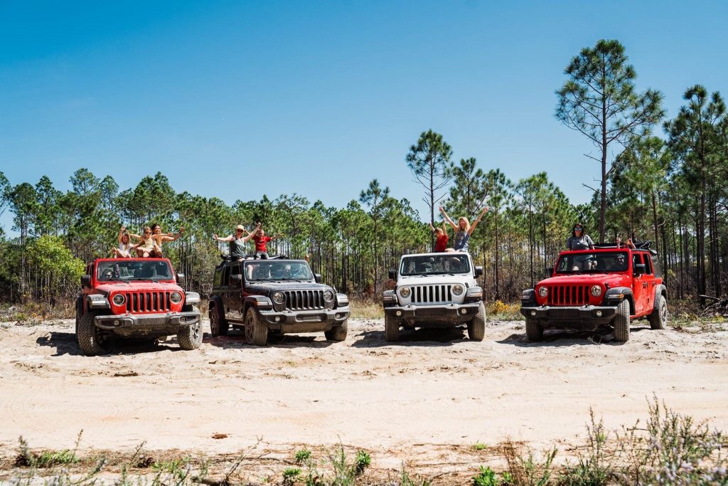 Off roading with your bridal party in Destin Florida.